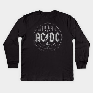 AC DC Retro Kids Long Sleeve T-Shirt